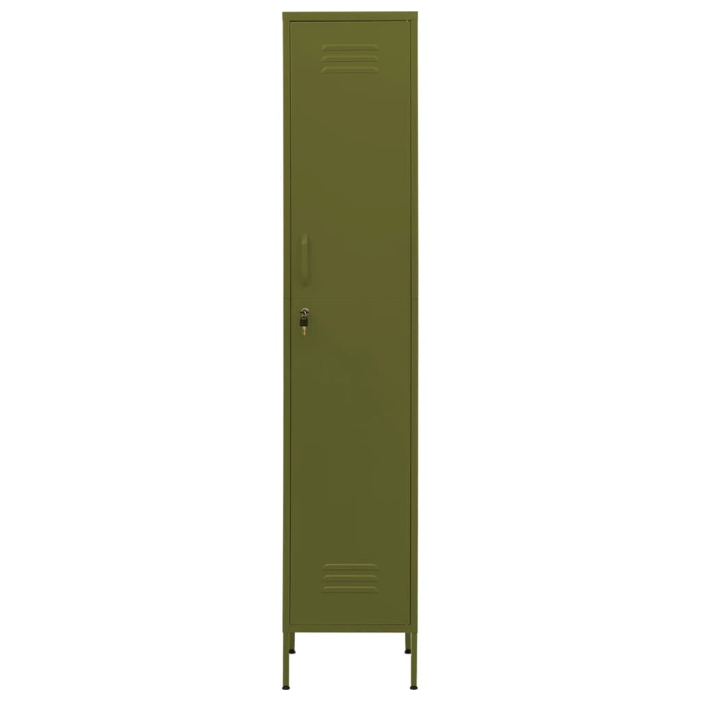 Armoire vestiaire vert olive 35x46x180 cm acier
