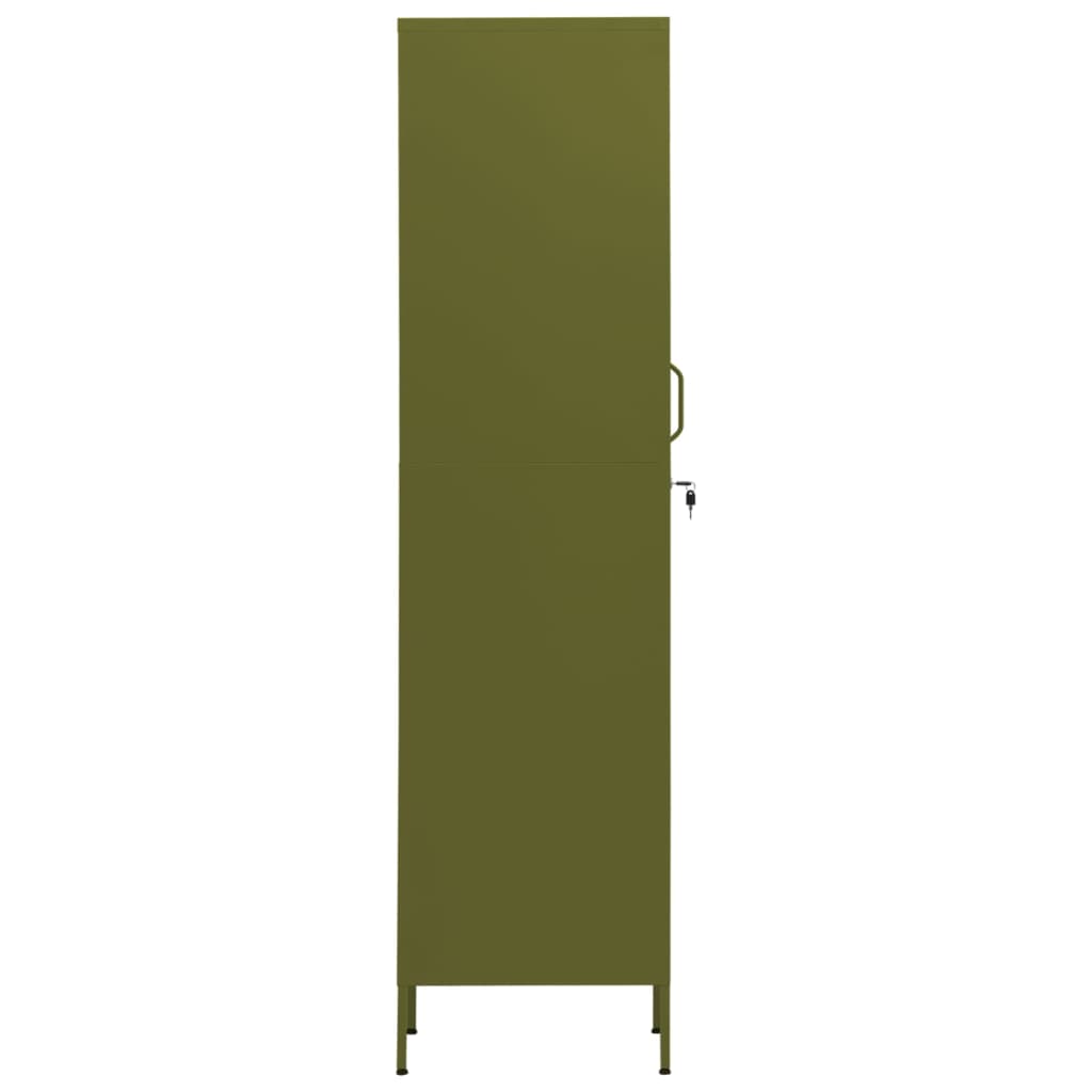 Armoire vestiaire vert olive 35x46x180 cm acier