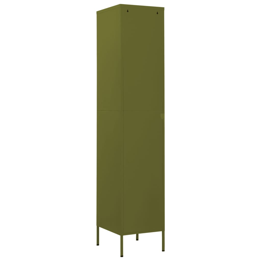 Armoire vestiaire vert olive 35x46x180 cm acier