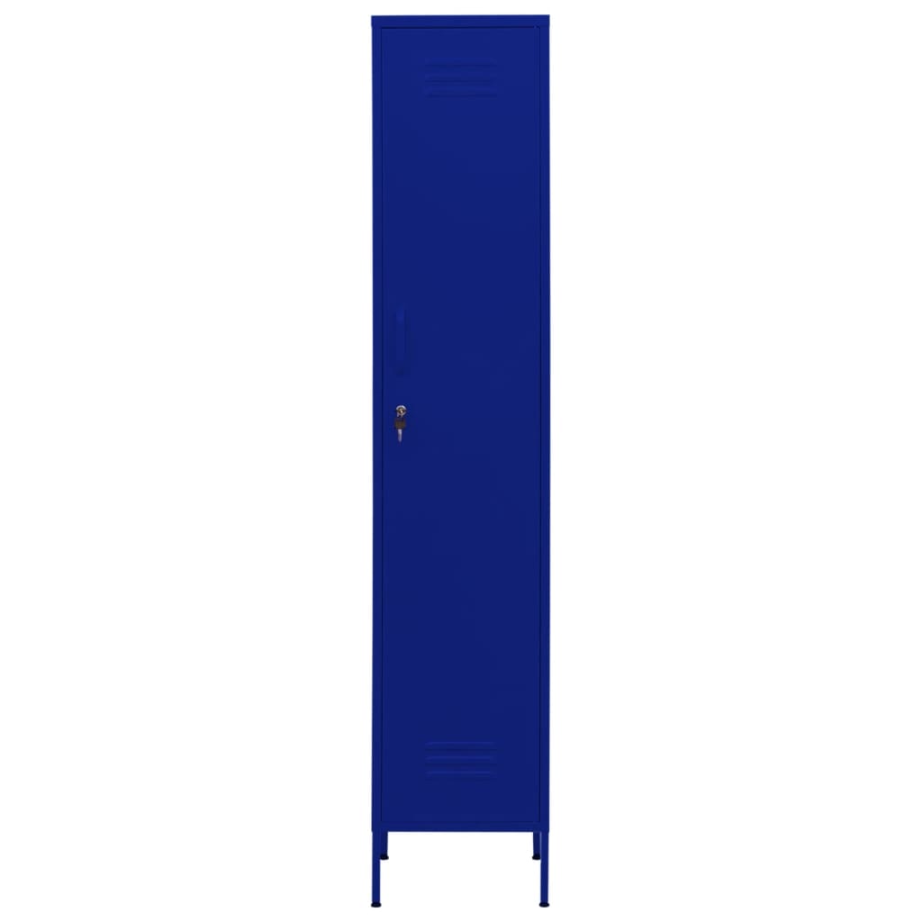 Armoire vestiaire bleu marine 35x46x180 cm acier