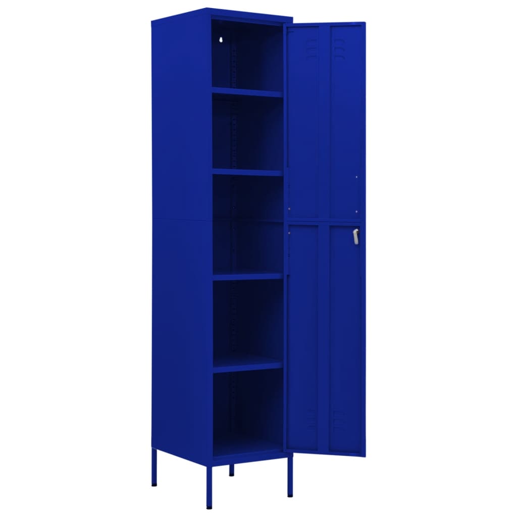 Armoire vestiaire bleu marine 35x46x180 cm acier