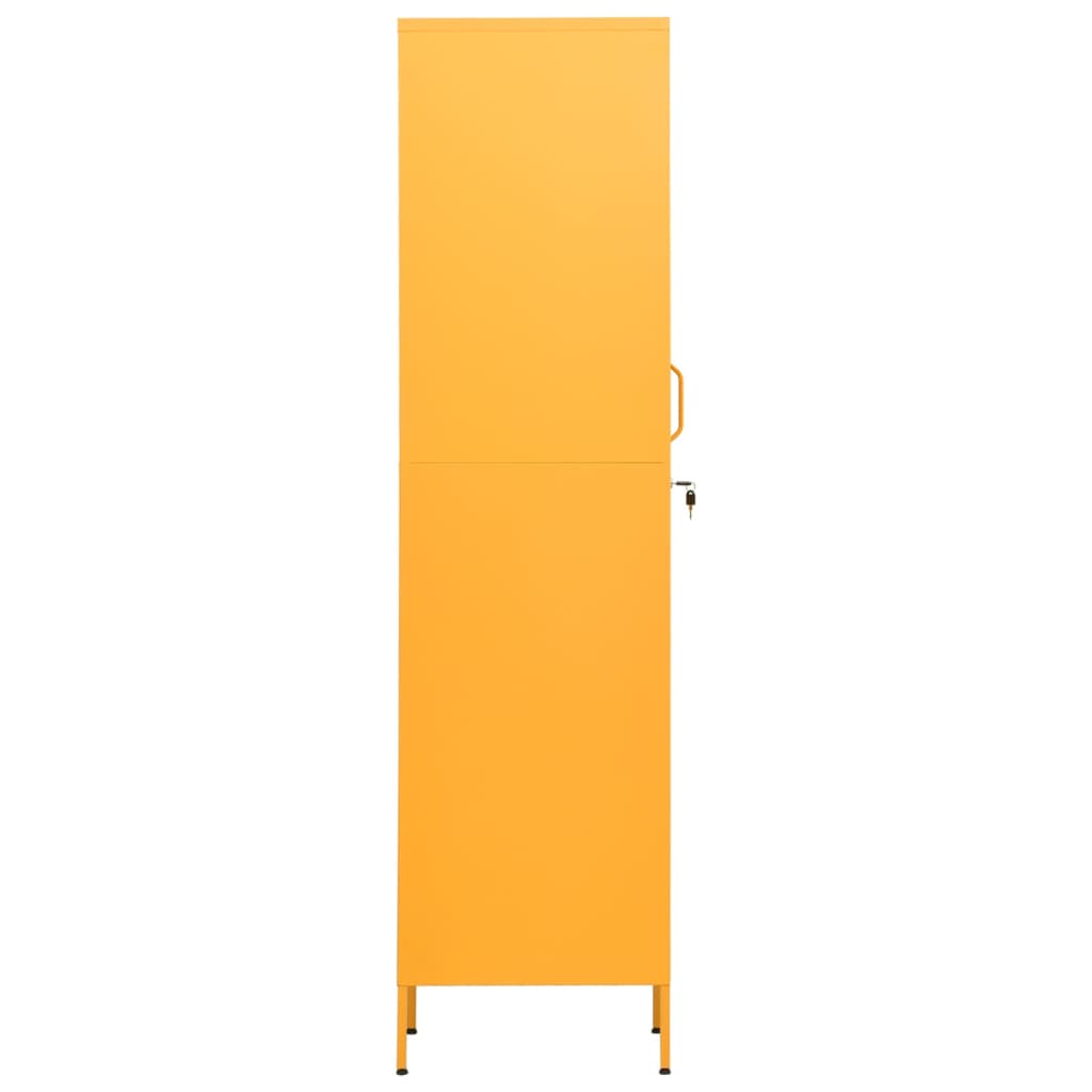Locker cabinet mustard yellow 35x46x180 cm steel