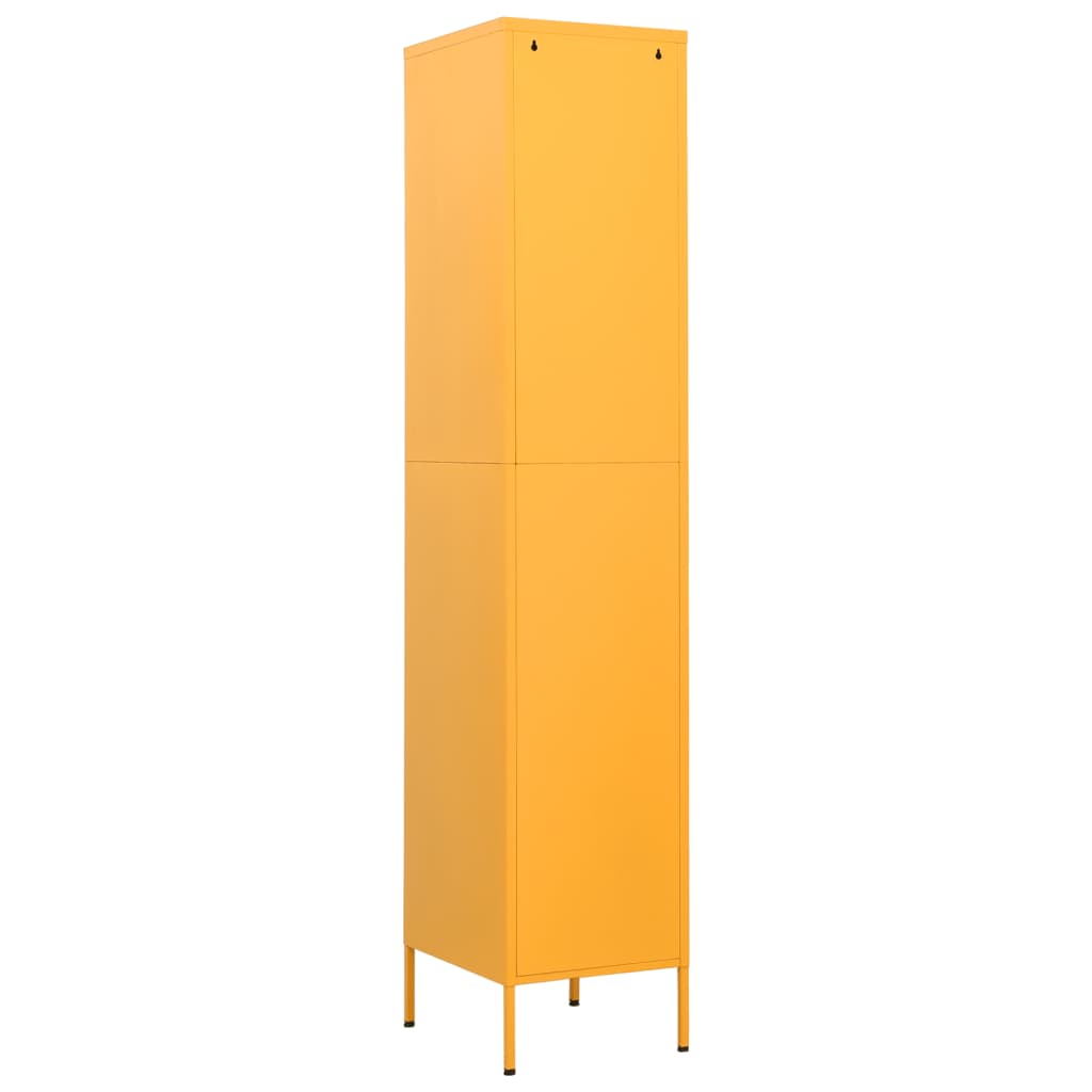 Locker cabinet mustard yellow 35x46x180 cm steel