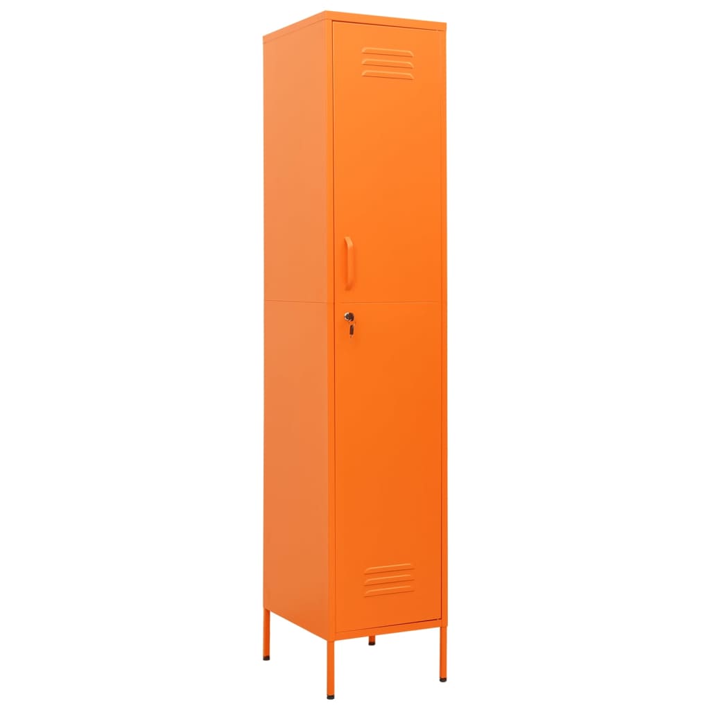 Armoire vestiaire orange 35x46x180 cm en acier