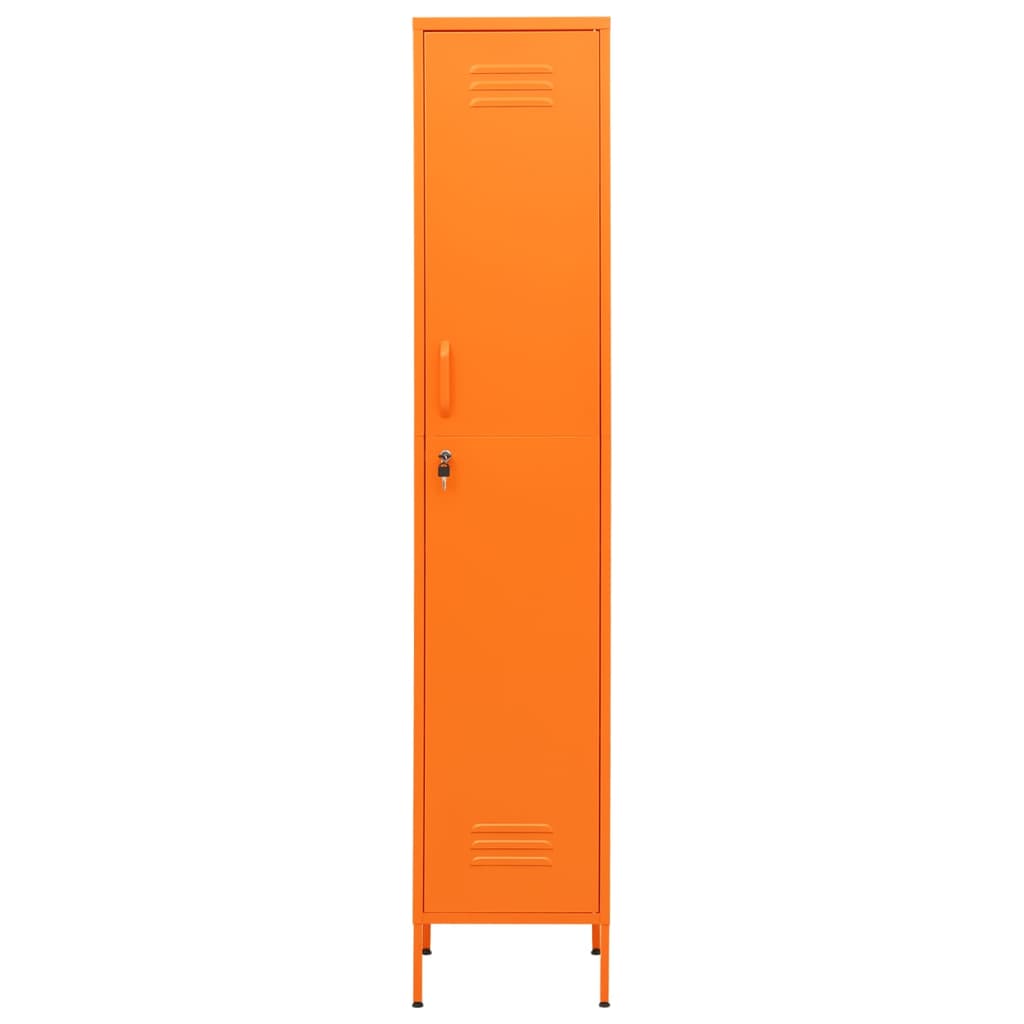 Armoire vestiaire orange 35x46x180 cm en acier