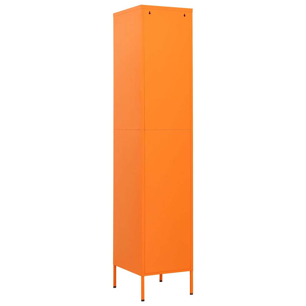 Armoire vestiaire orange 35x46x180 cm en acier