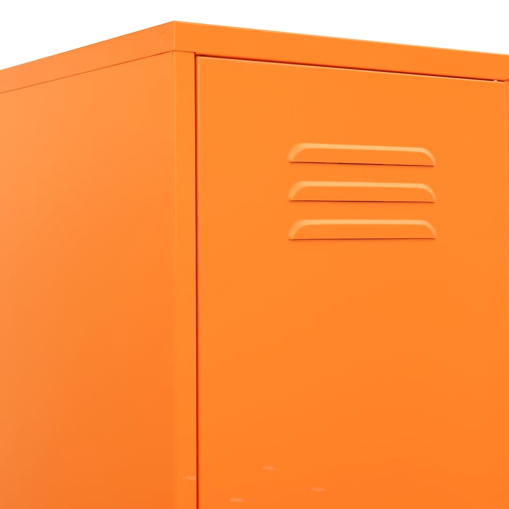 Armoire vestiaire orange 35x46x180 cm en acier