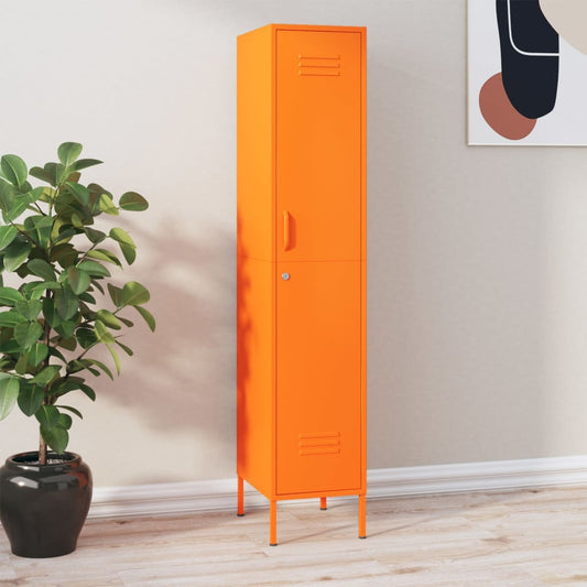 Armoire vestiaire orange 35x46x180 cm en acier