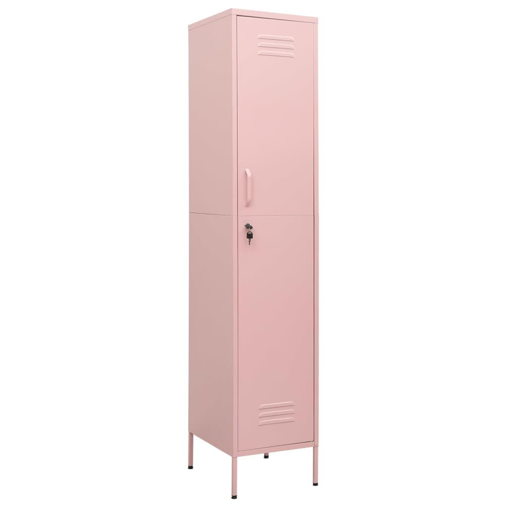 Armoire vestiaire rose 35x46x180 cm en acier