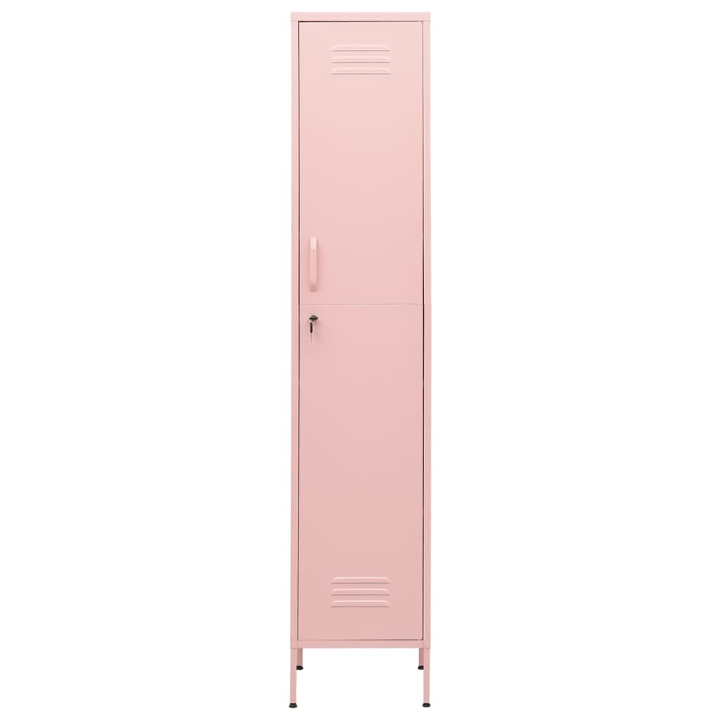 Armoire vestiaire rose 35x46x180 cm en acier