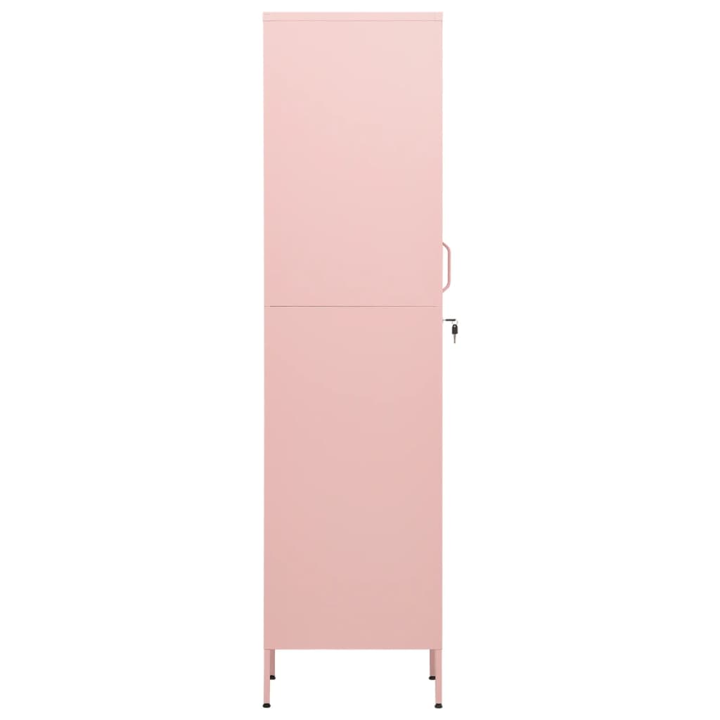 Armoire vestiaire rose 35x46x180 cm en acier