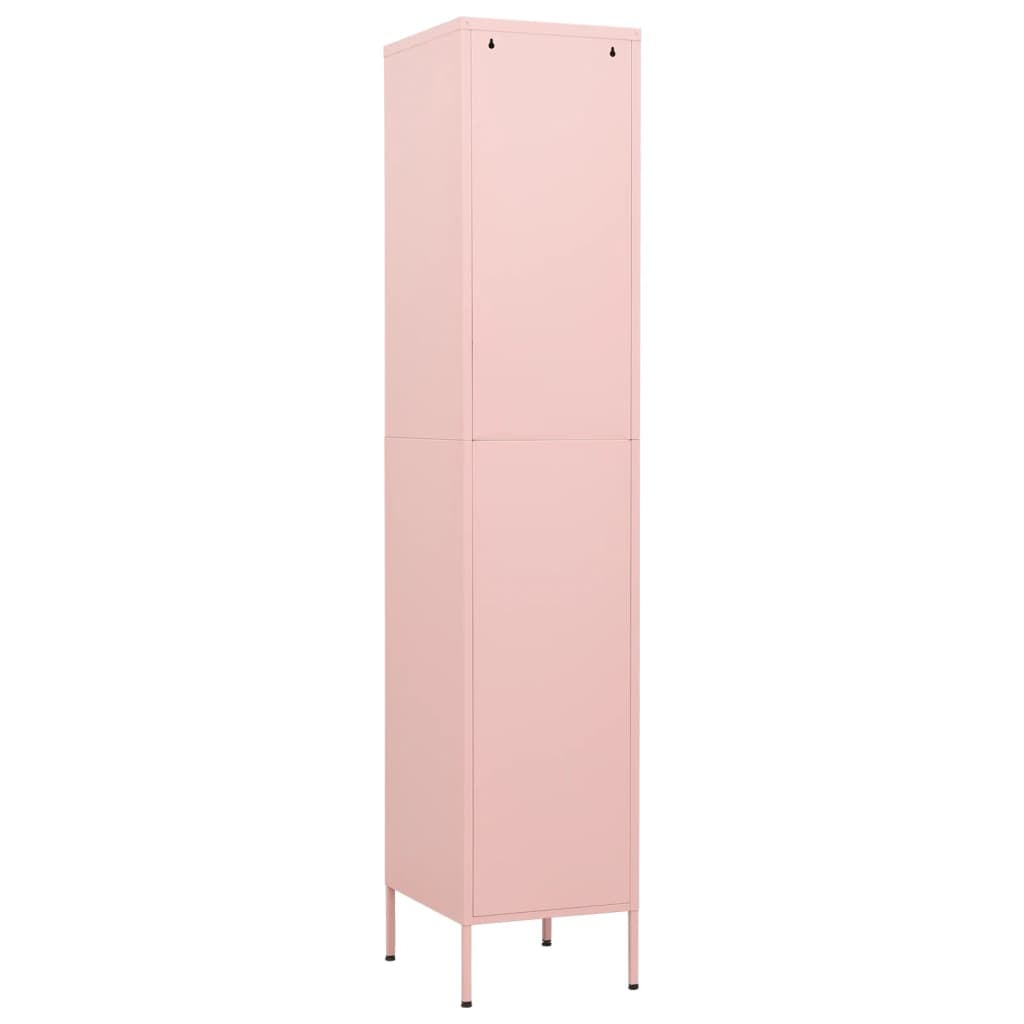 Armoire vestiaire rose 35x46x180 cm en acier
