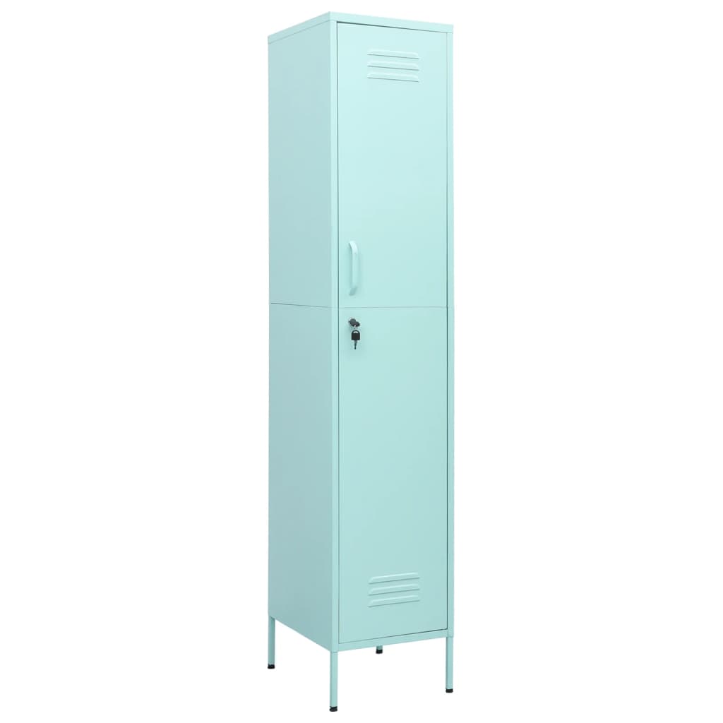 Armoire vestiaire vert menthe 35x46x180 cm acier