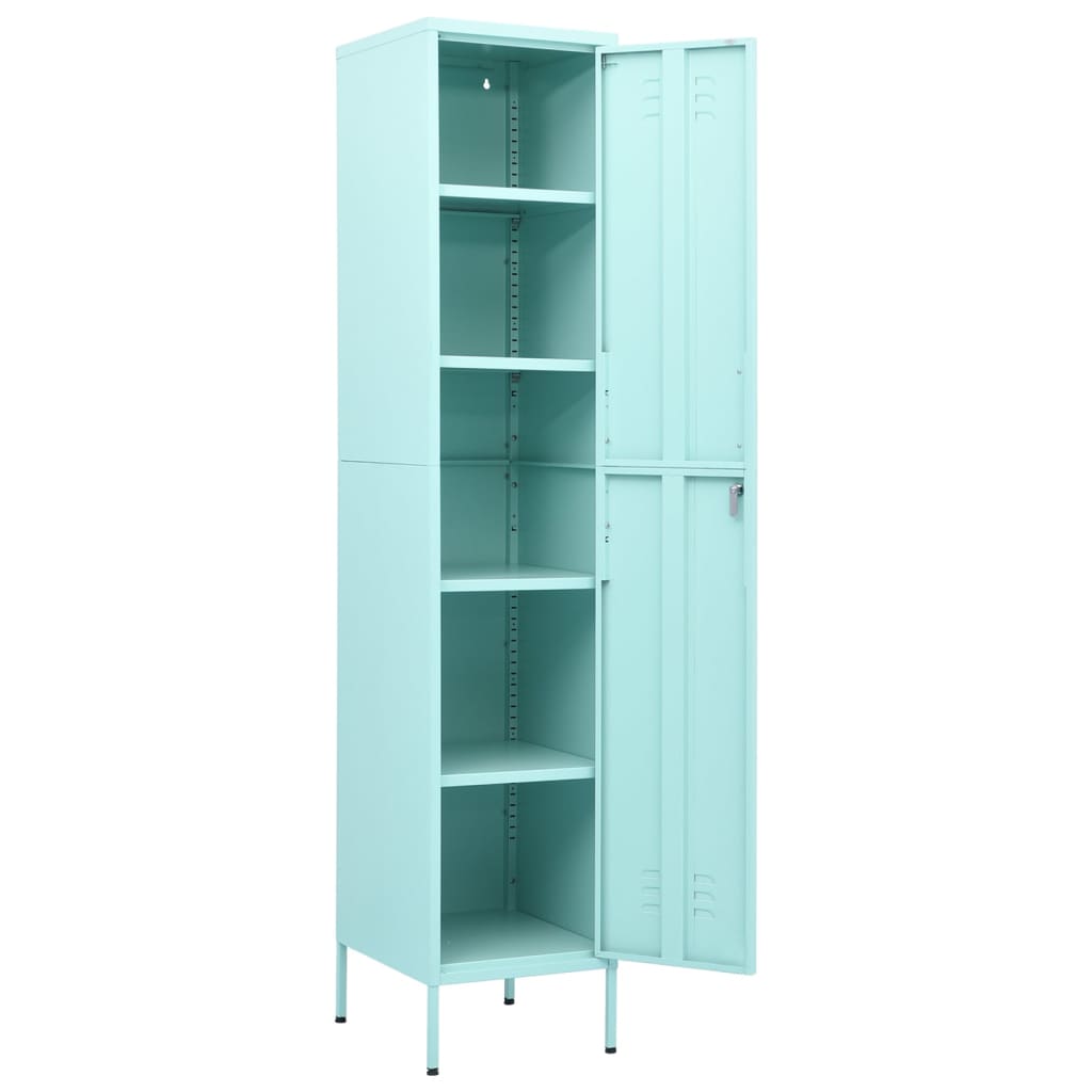 Armoire vestiaire vert menthe 35x46x180 cm acier