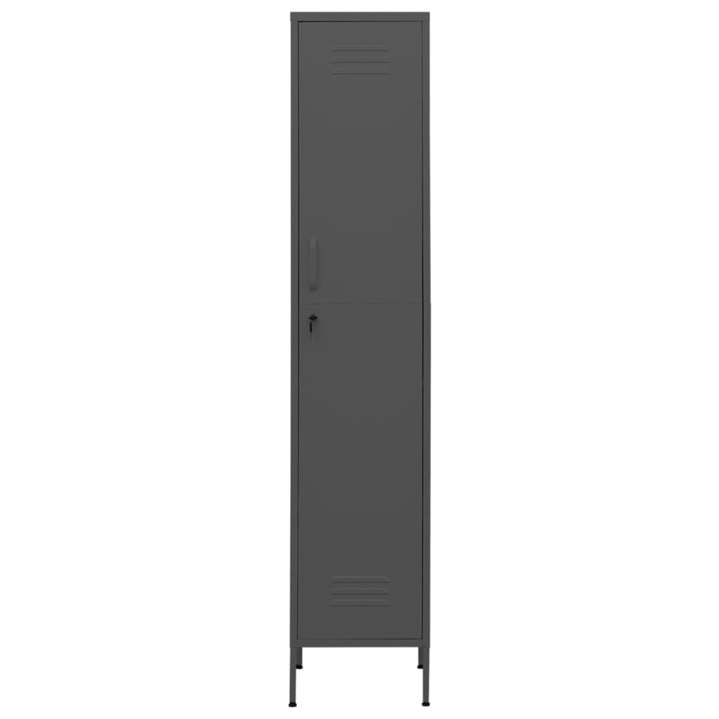 Locker cabinet anthracite 35x46x180 cm steel