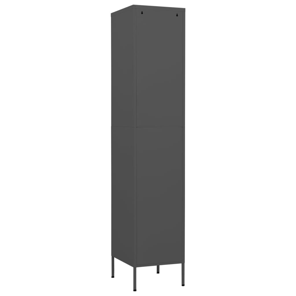 Locker cabinet anthracite 35x46x180 cm steel