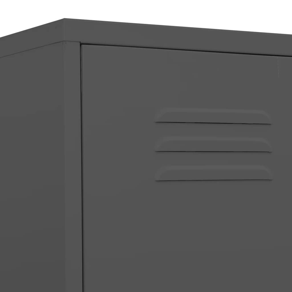 Locker cabinet anthracite 35x46x180 cm steel