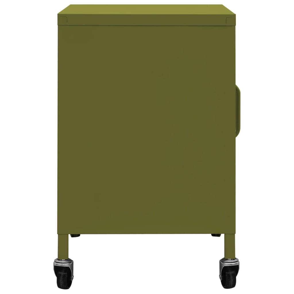 Storage cabinet olive green 60x35x56 cm steel