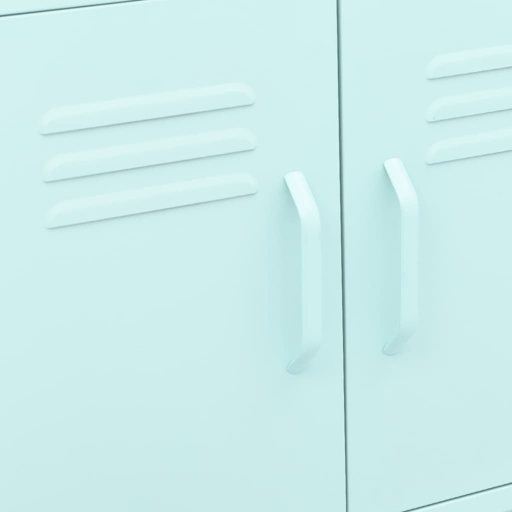 Meuble de rangement vert menthe 60x35x56 cm acier