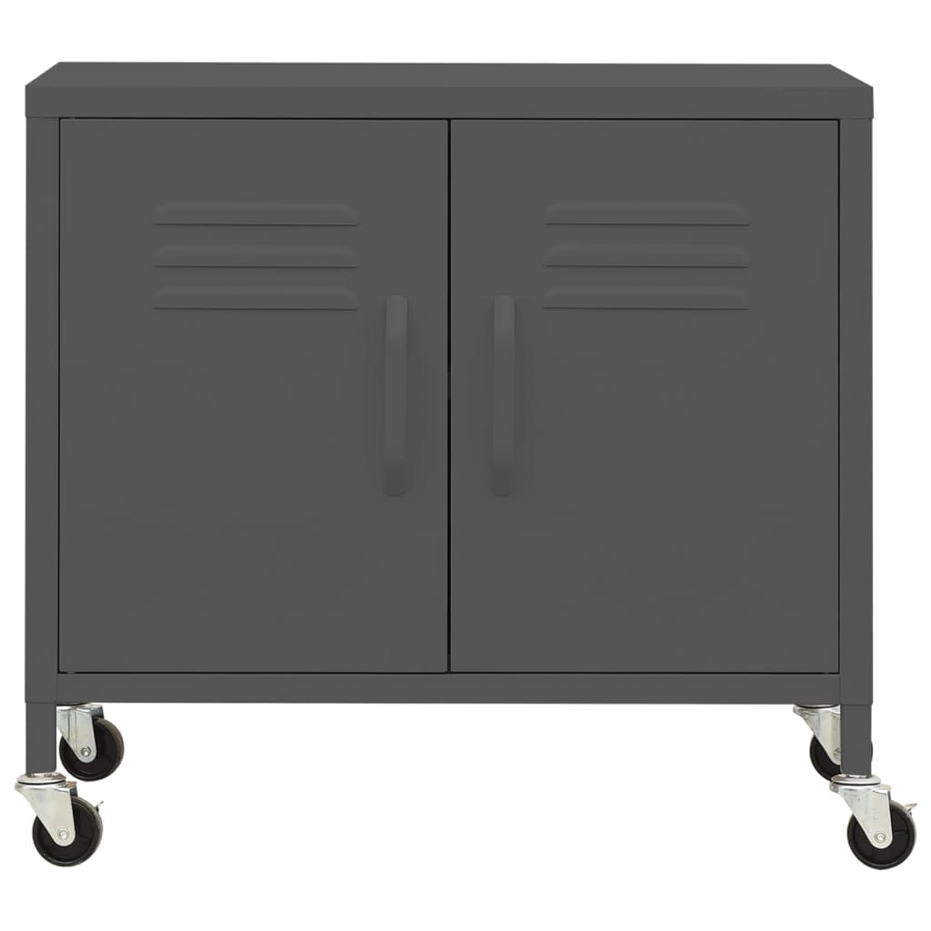 Armoire de rangement anthracite 60x35x56 cm en acier