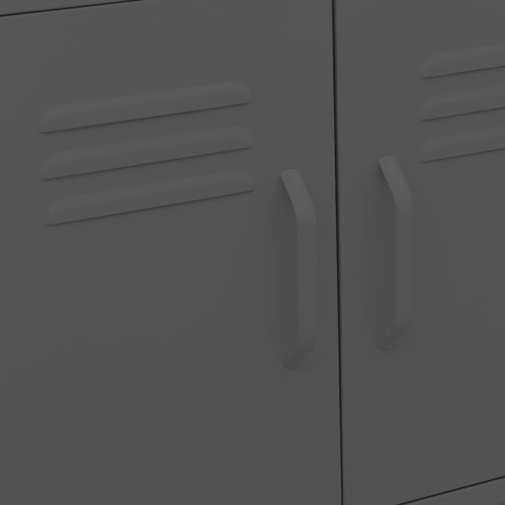 Armoire de rangement anthracite 60x35x56 cm en acier