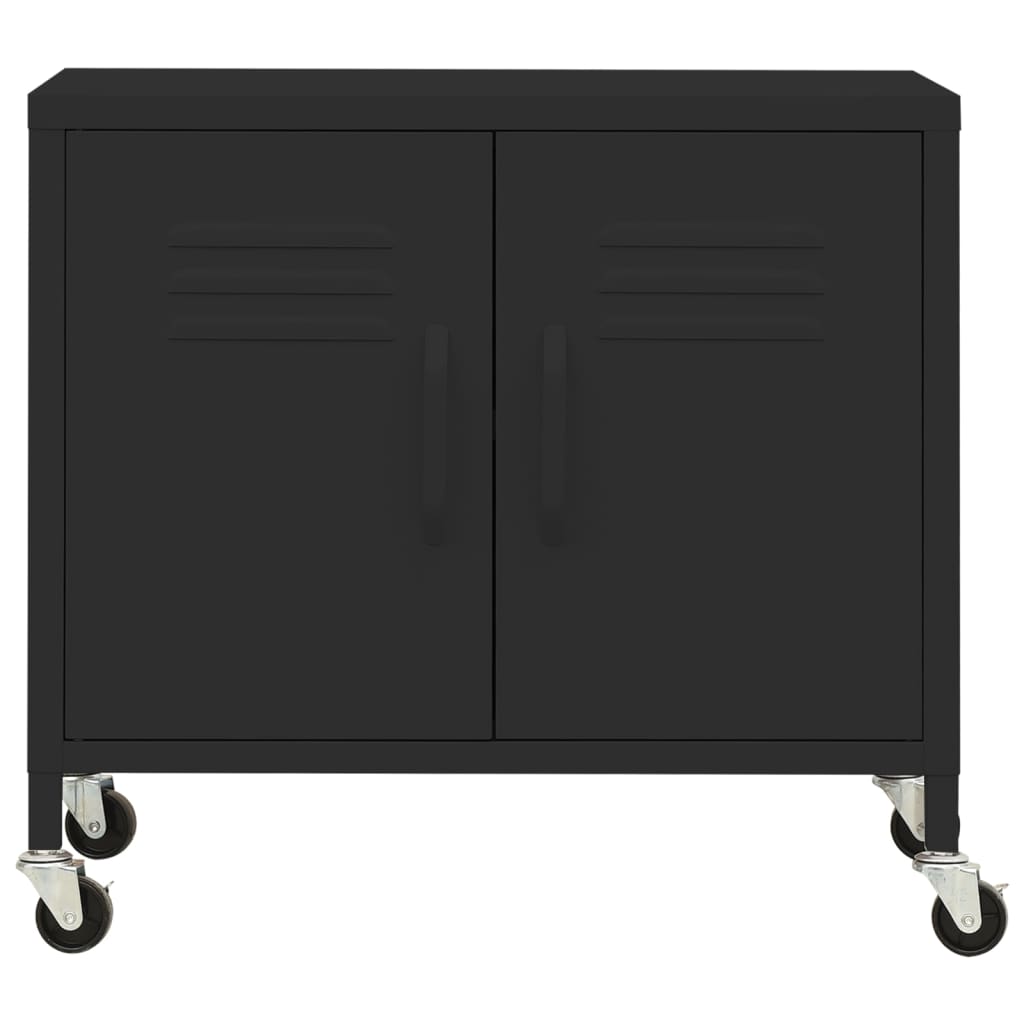 Armoire de rangement noire 60x35x56 cm en acier