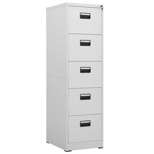 Aktenschrank Hellgrau 46x62x164 cm Stahl