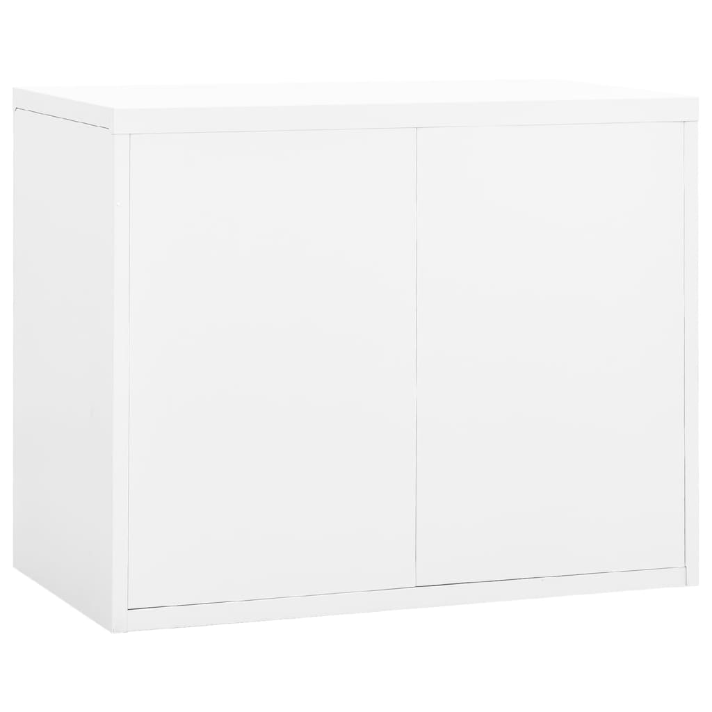 Aktenschrank Weiß 90x46x72,5 cm Stahl