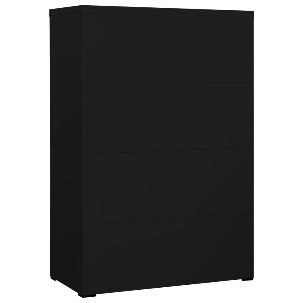 Aktenschrank Schwarz 90x46x134 cm Stahl