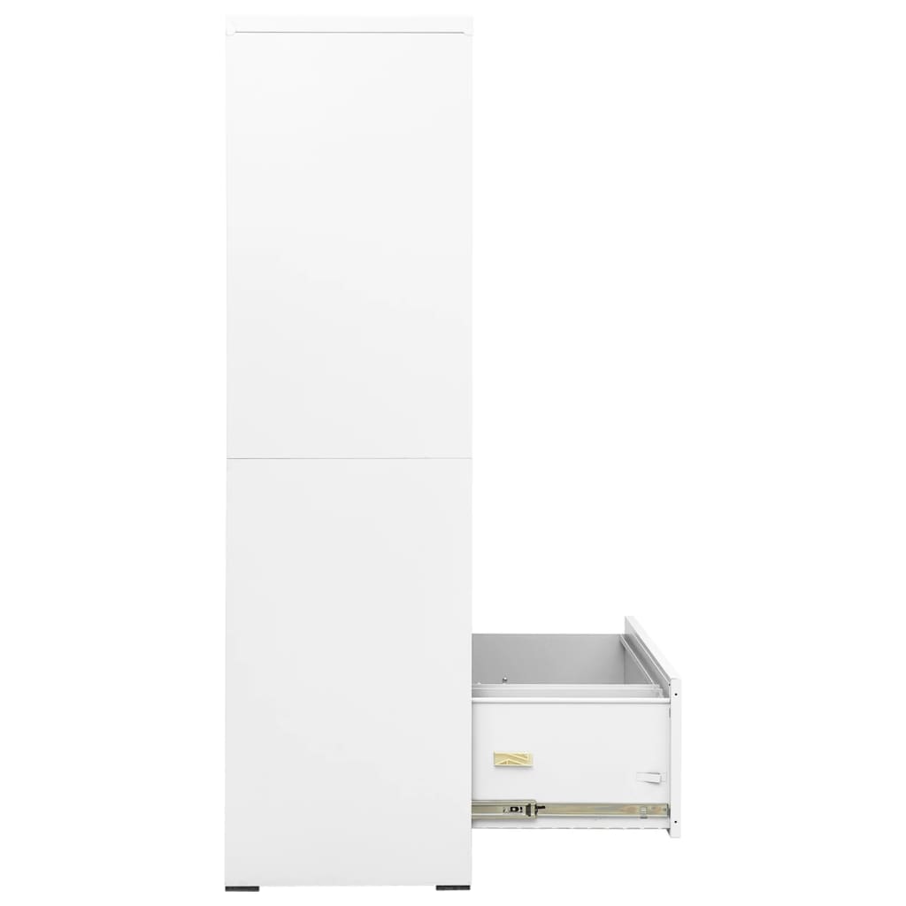 Aktenschrank Weiß 90x46x164 cm Stahl