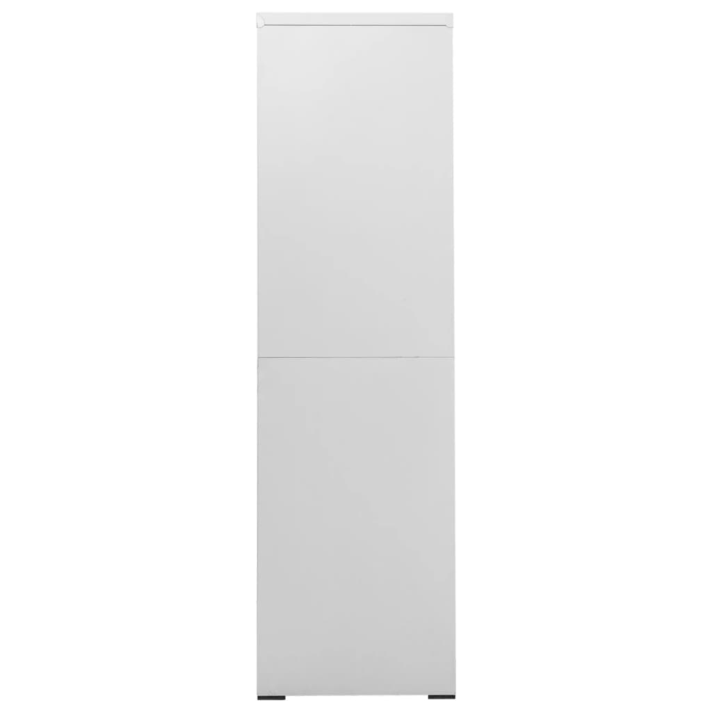 Aktenschrank Hellgrau 90x46x164 cm Stahl