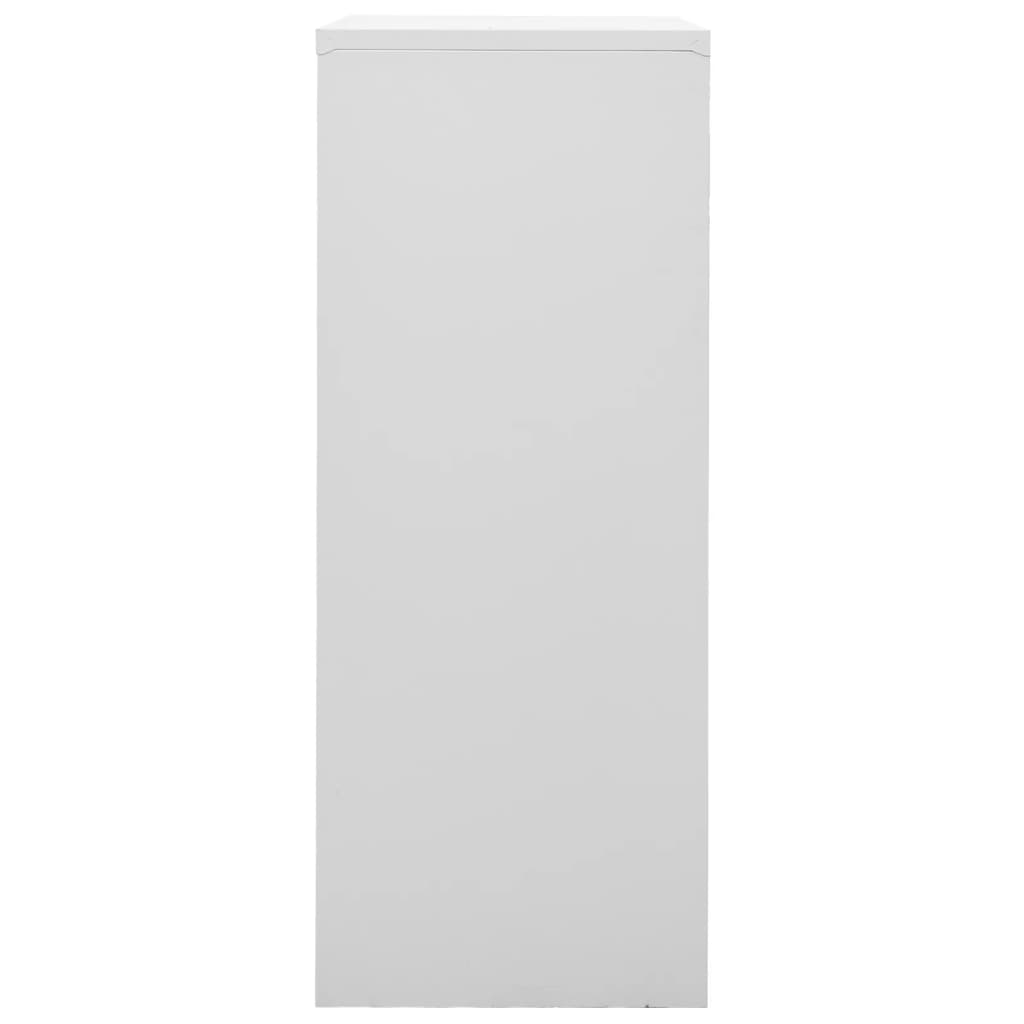Armoire de bureau gris clair 90x40x102 cm en acier