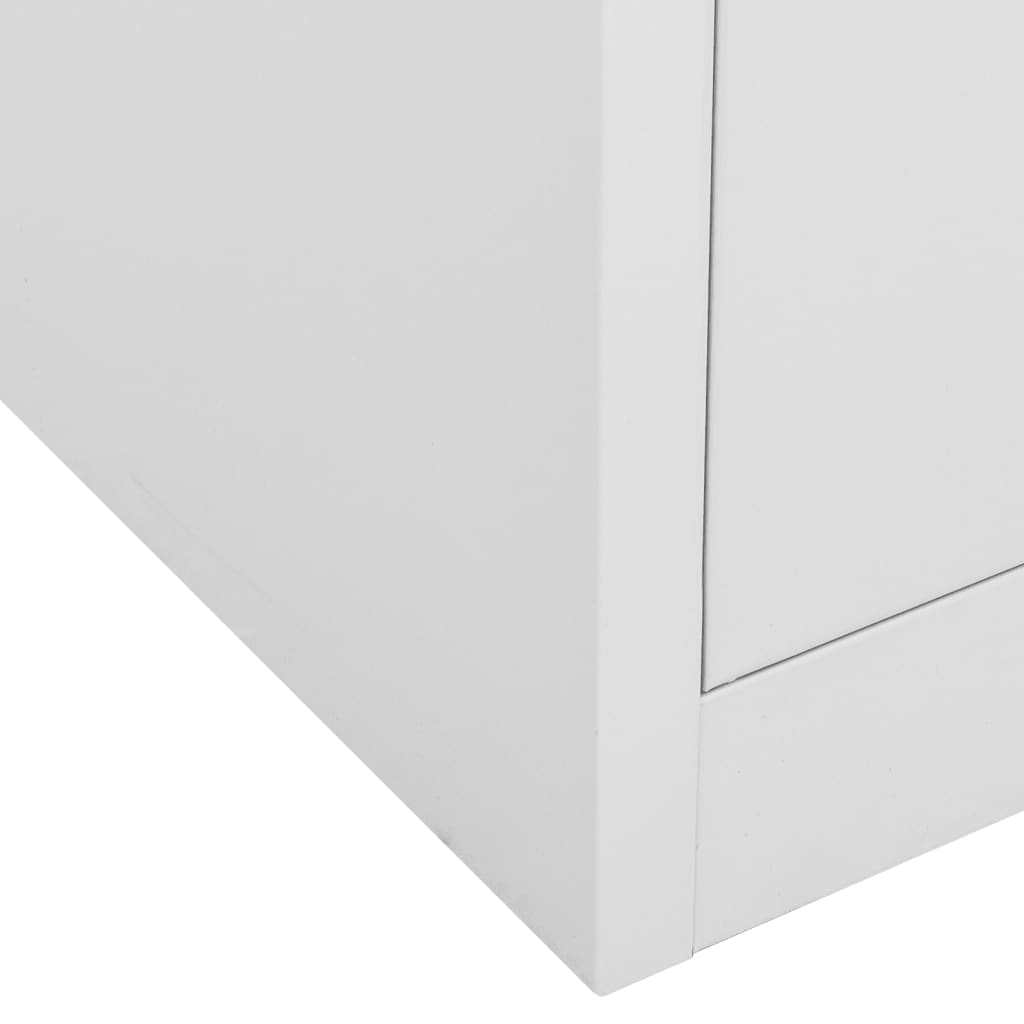 Armoire de bureau gris clair 90x40x102 cm en acier