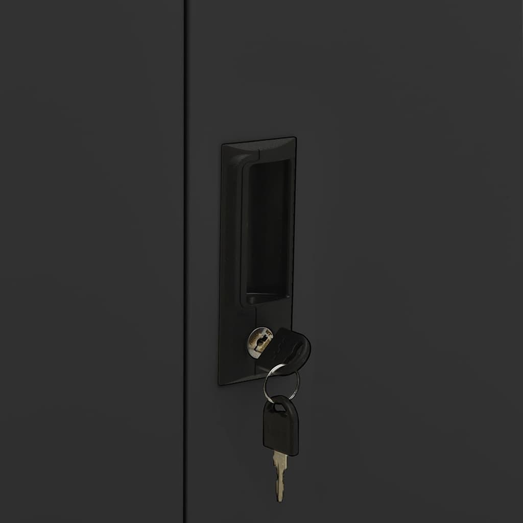 Büroschrank Anthrazit 90x40x102 cm Stahl