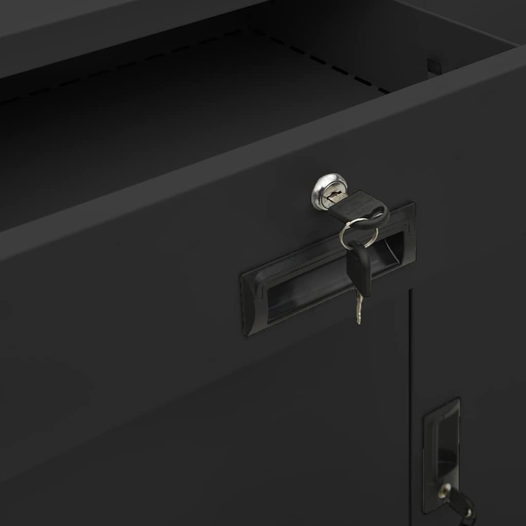 Büroschrank Anthrazit 90x40x102 cm Stahl