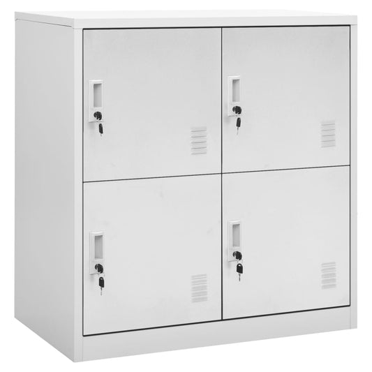 Locker cabinet light grey 90x45x92.5 cm steel