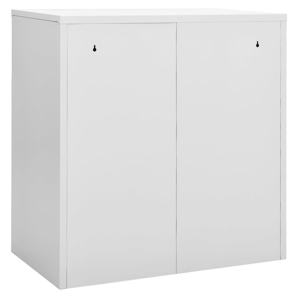 Armoire vestiaire gris clair et vert 90x45x92,5 cm en acier