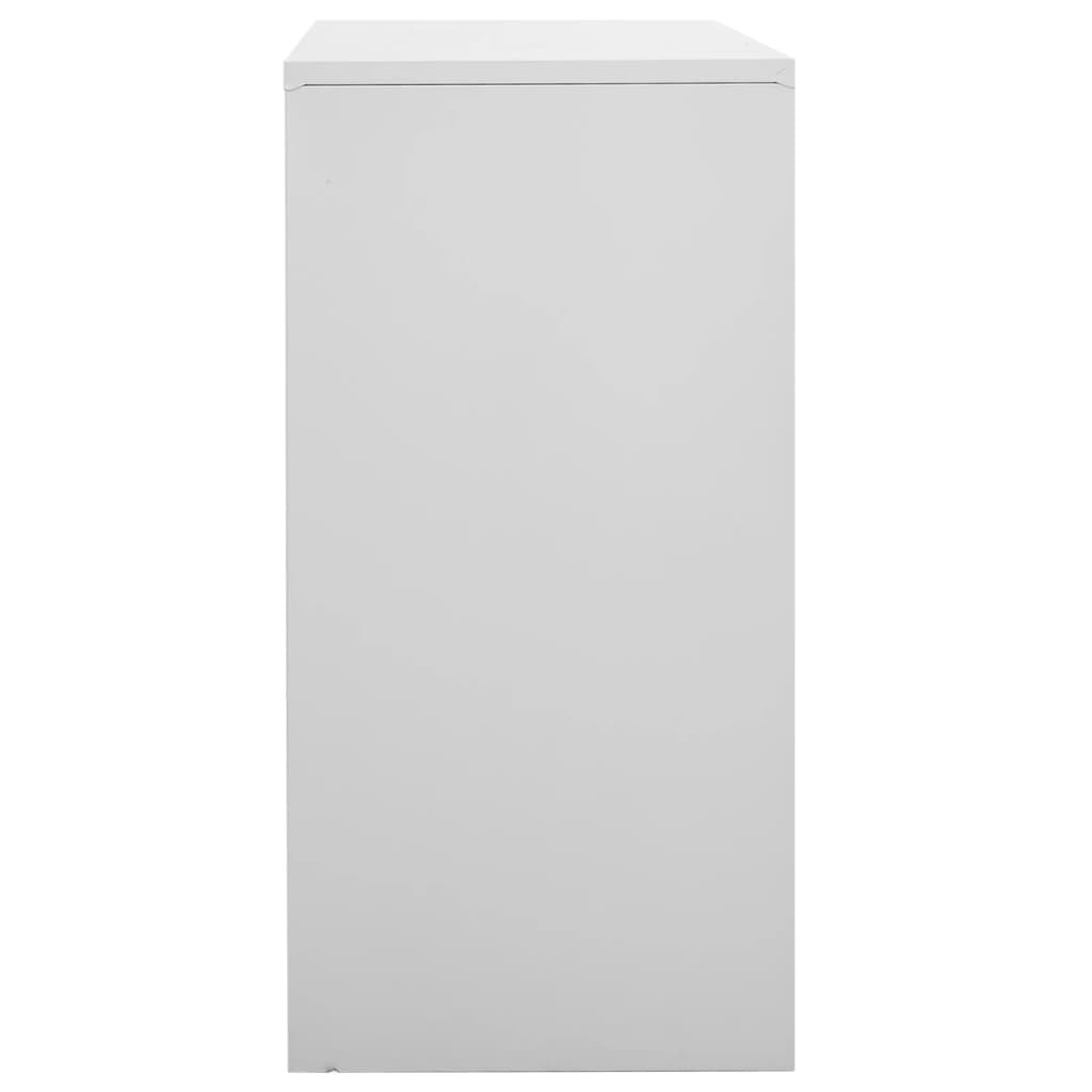 Locker cabinet light grey 90x45x92.5 cm steel