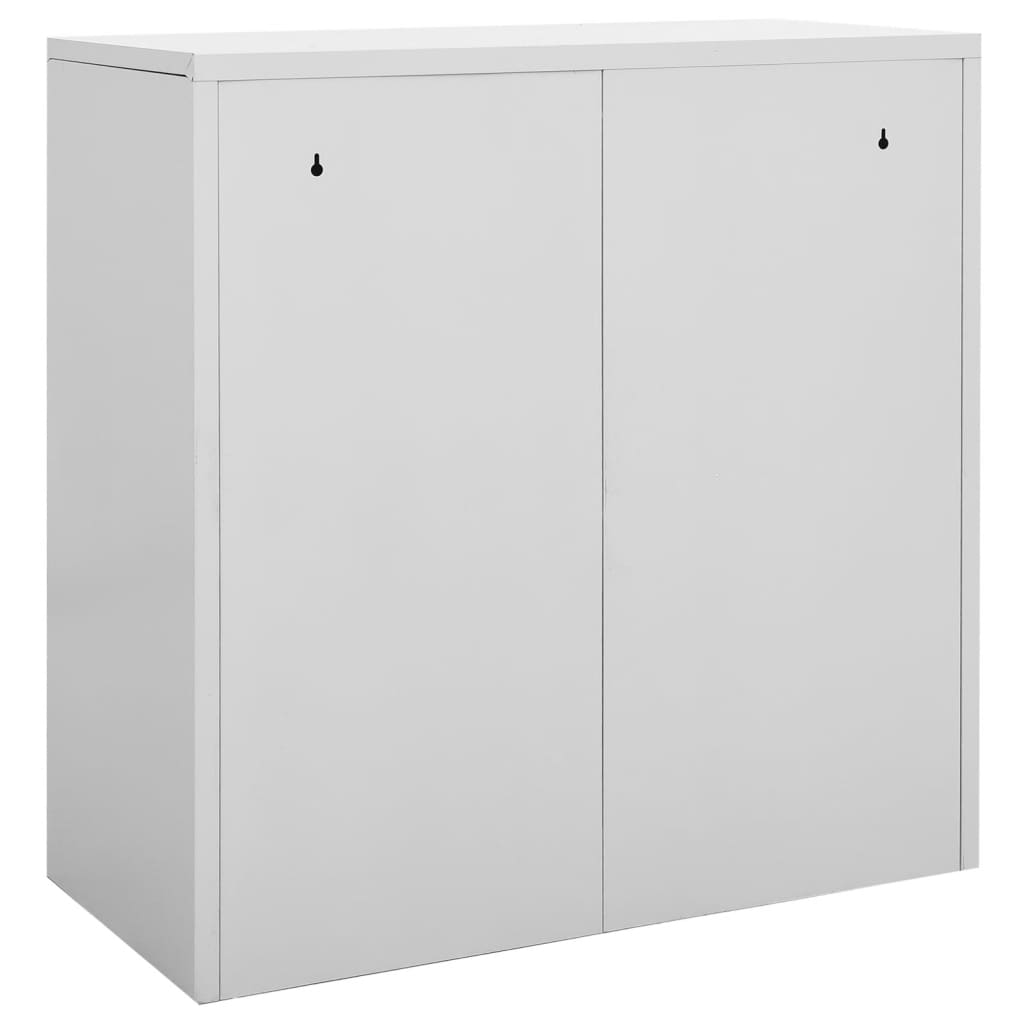Locker cabinet light grey 90x45x92.5 cm steel