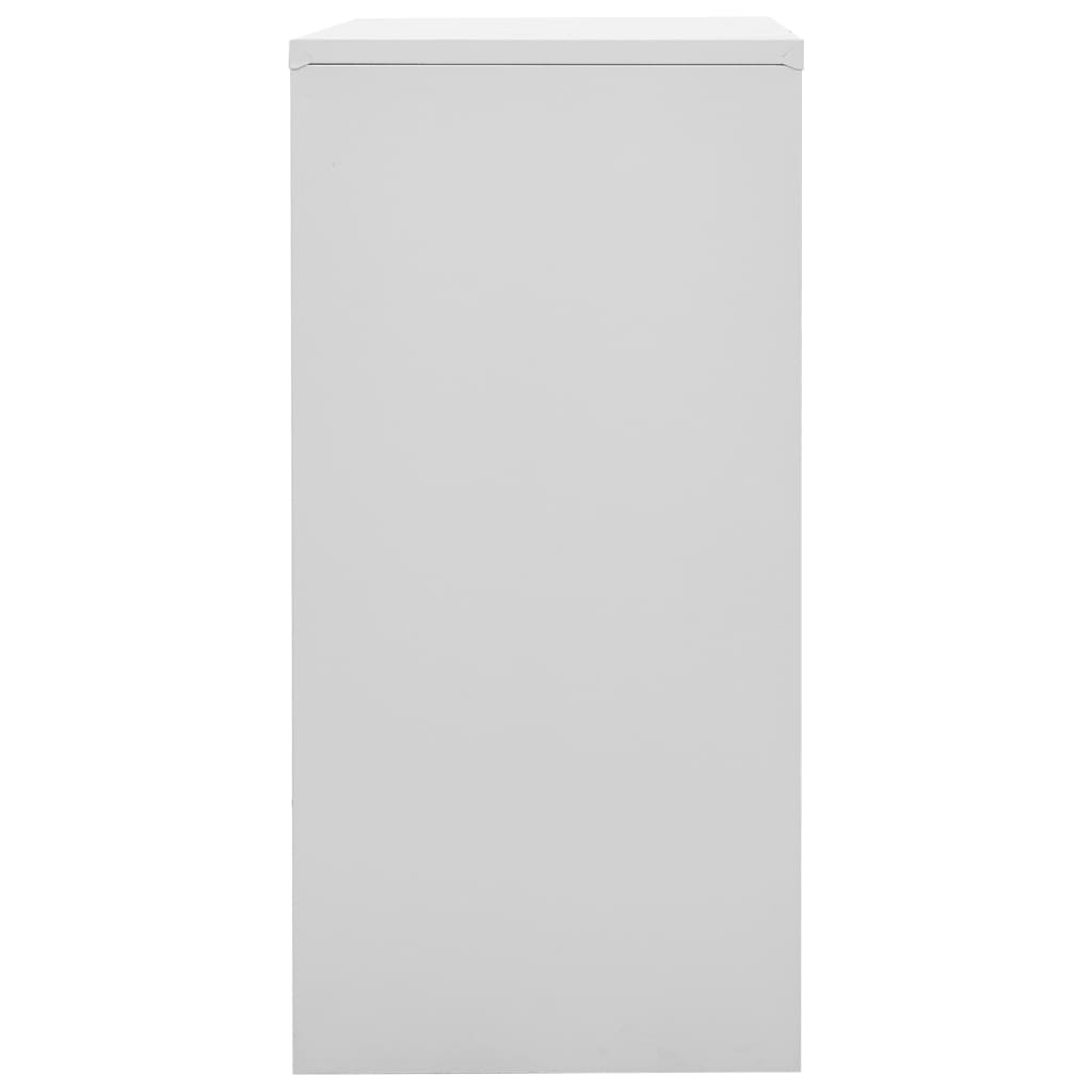 Locker cabinet light grey and green 90x45x92.5 cm steel