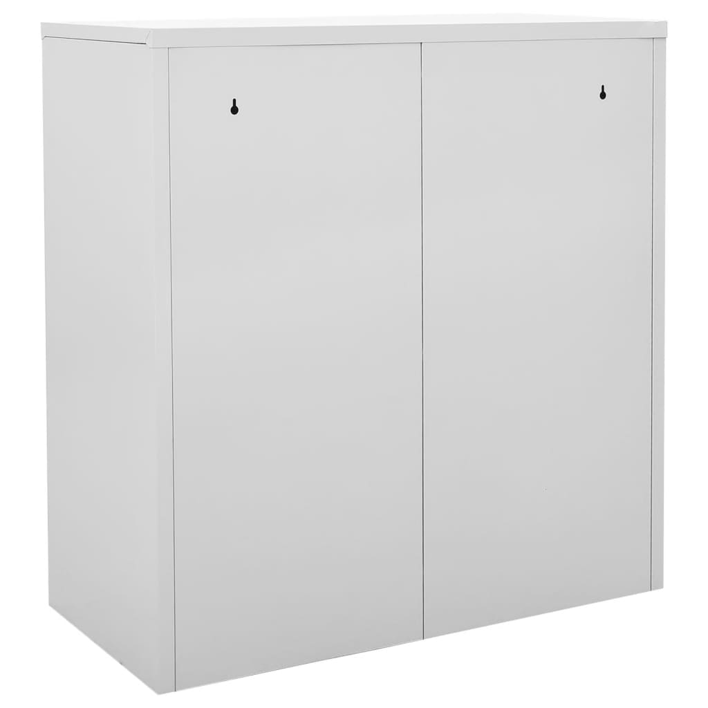 Armoire vestiaire gris clair et rouge 90x45x92,5 cm en acier