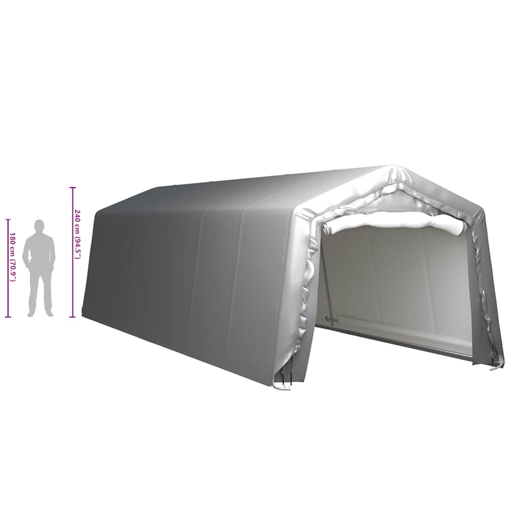 Tente de rangement 300x900 cm gris acier