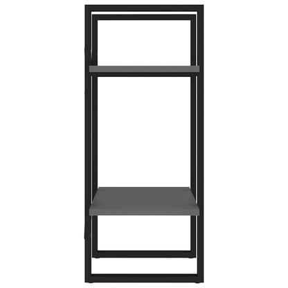 Bücherregal 2 Fächer Grau 40x30x70 cm Holzwerkstoff