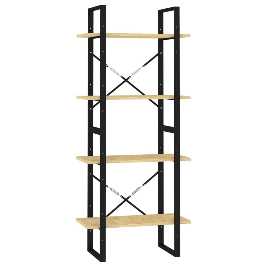 Bibliothèque 4 étagères 60x30x140 cm bois de pin massif