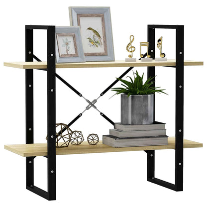 Bücherregal 2 Fächer Sonoma-Eiche 80x30x70 cm Holzwerkstoff
