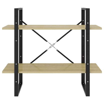Bücherregal 2 Fächer Sonoma-Eiche 80x30x70 cm Holzwerkstoff