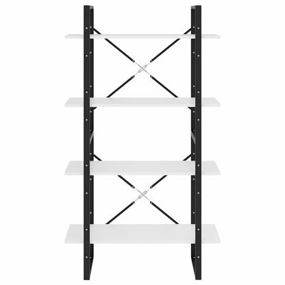 Bücherregal 4 Fächer Weiß 80x30x140 cm Holzwerkstoff
