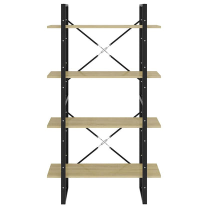 Bücherregal 4 Fächer Sonoma-Eiche 80x30x140 cm Holzwerkstoff