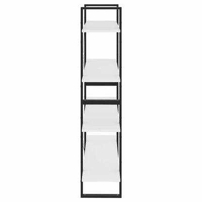 Bücherregal 4 Fächer Weiß 100x30x140 cm Holzwerkstoff