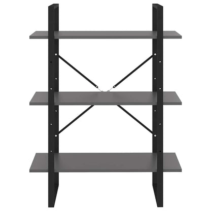 Bücherregal Grau 80x30x105 cm Holzwerkstoff